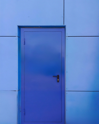 Синяя огнестойкая дверь Синяя огнестойкая дверь